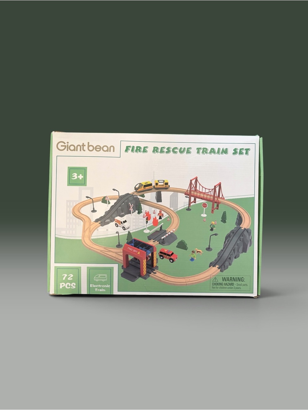 Fire Rescue Train Set - Battery Operated